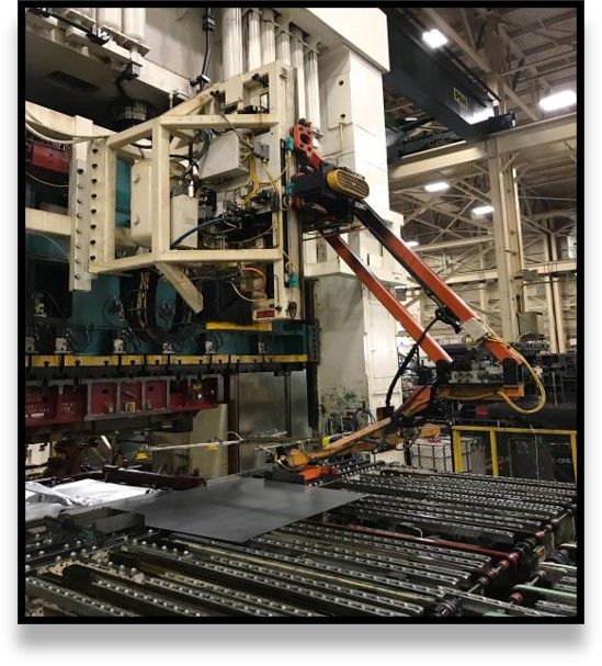 Pathfinder tooling on a robotic press line